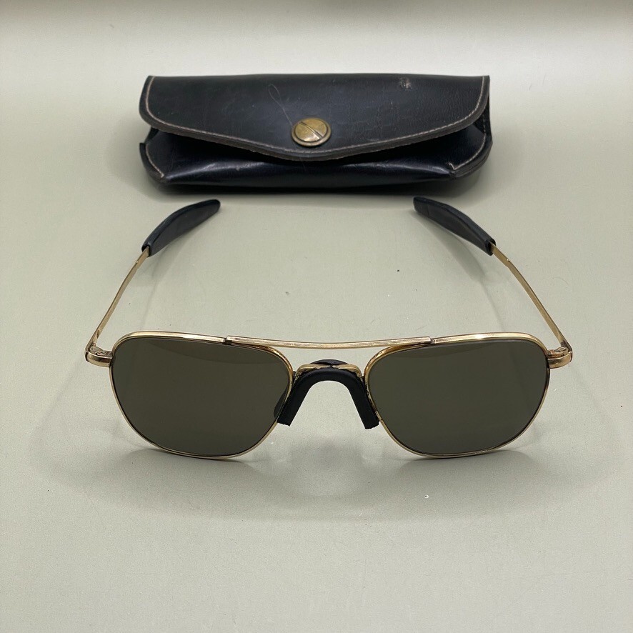 Vintage Welsh Mfg. Co. Aviator 1/10 12K GF 5 1/2 Gold Filled Sunglasses 1960 Era