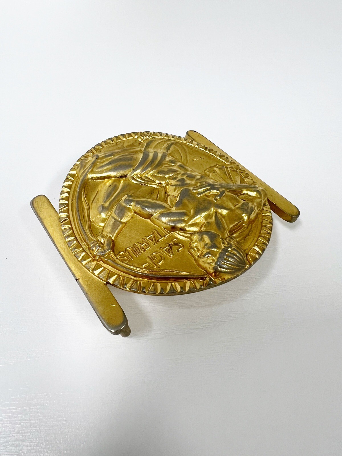 1967 Maco Medallic Art Co Sagittarius Bronze Belt Buckle