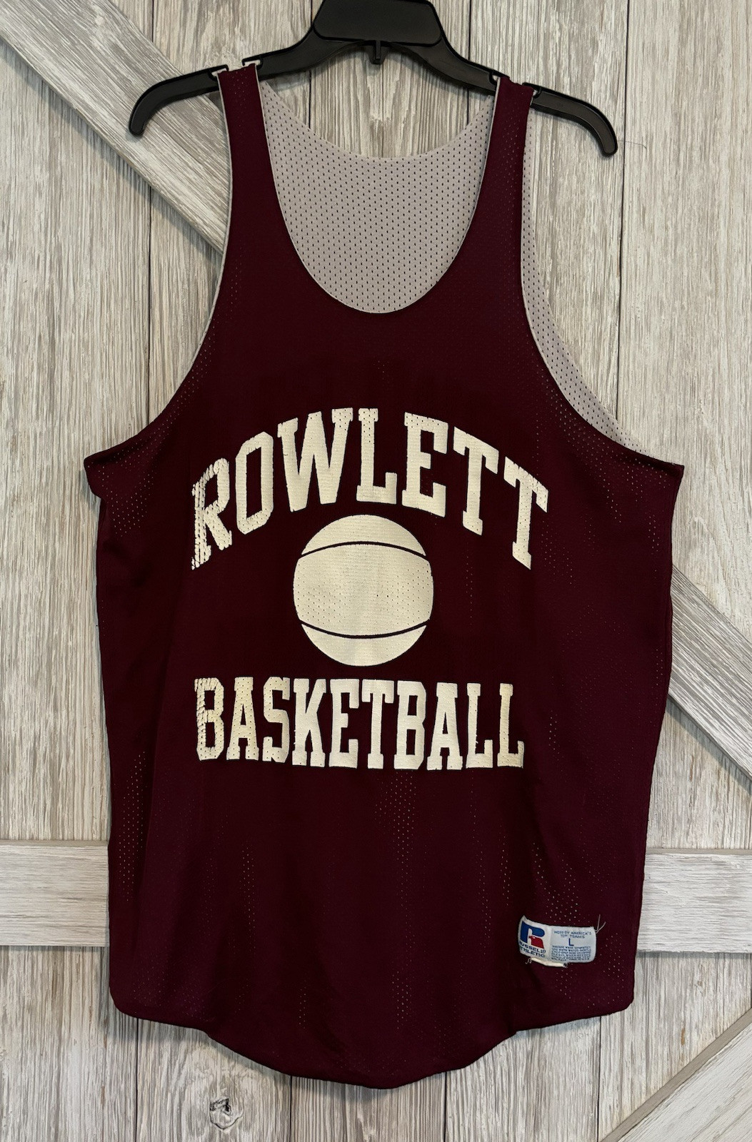 Vintage Russell Athletic Rowlett Texas High School Basketball Jersey Large USA