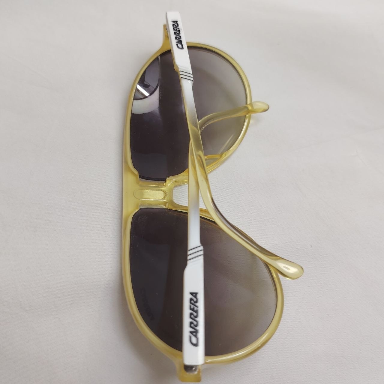 Carrera Champion/C Vintage Optyl Aviator Sunglasses Yellow Gray 62-12 Italy Rare