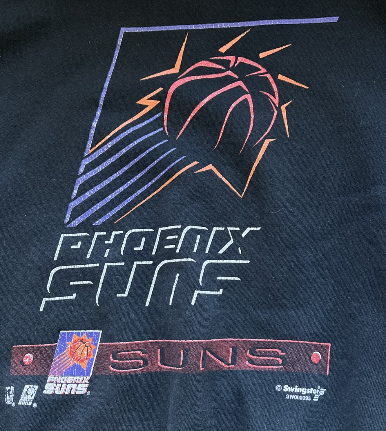 Vintage Swingster Phoenix Suns Black Sweatshirt Sz XL Made in USA
