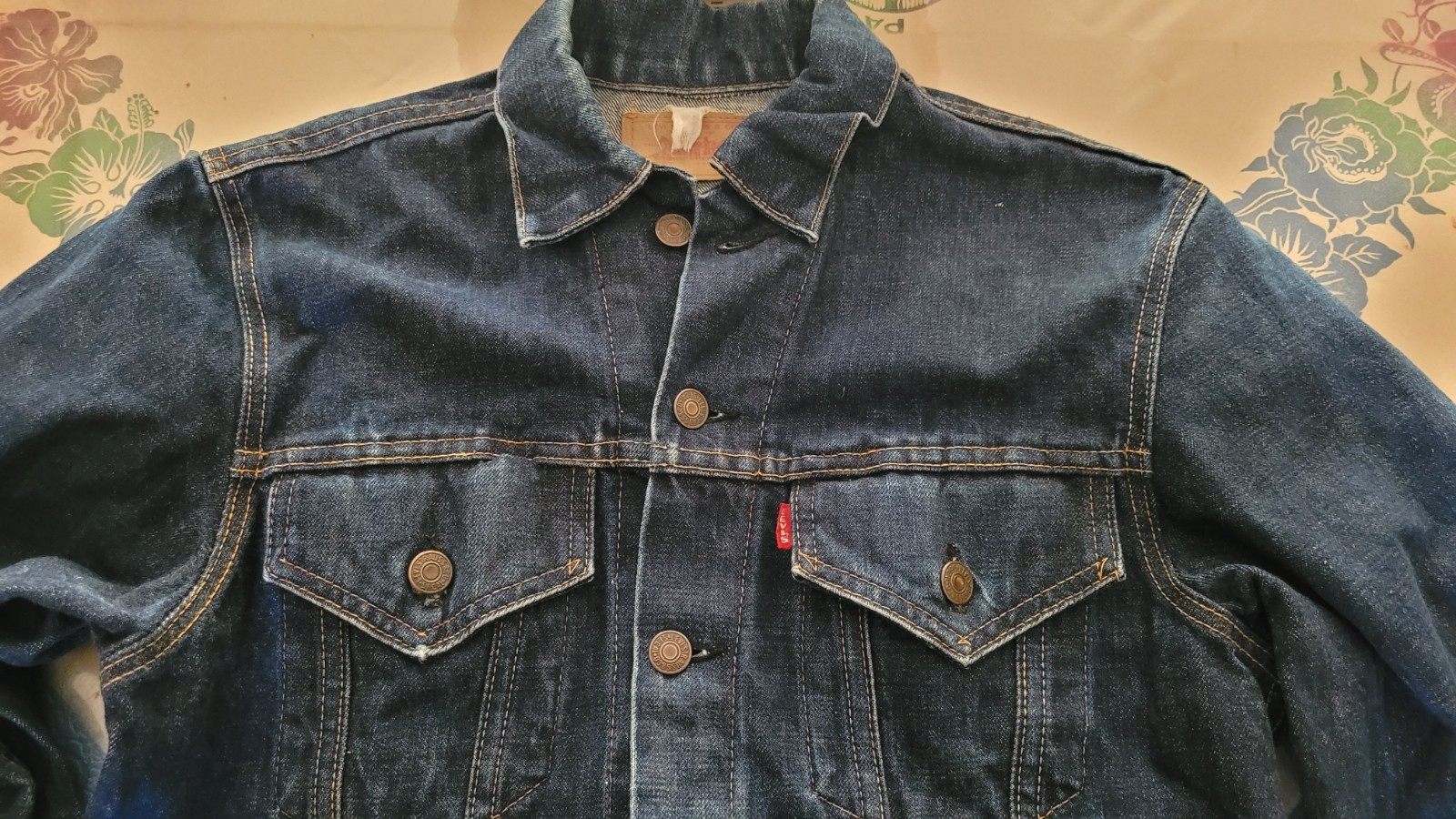 50’s 60’s BIG E LEVIS JACKET 705 05 0217 BUTTON N° 52 RARE SIZE S M 40 42 USA