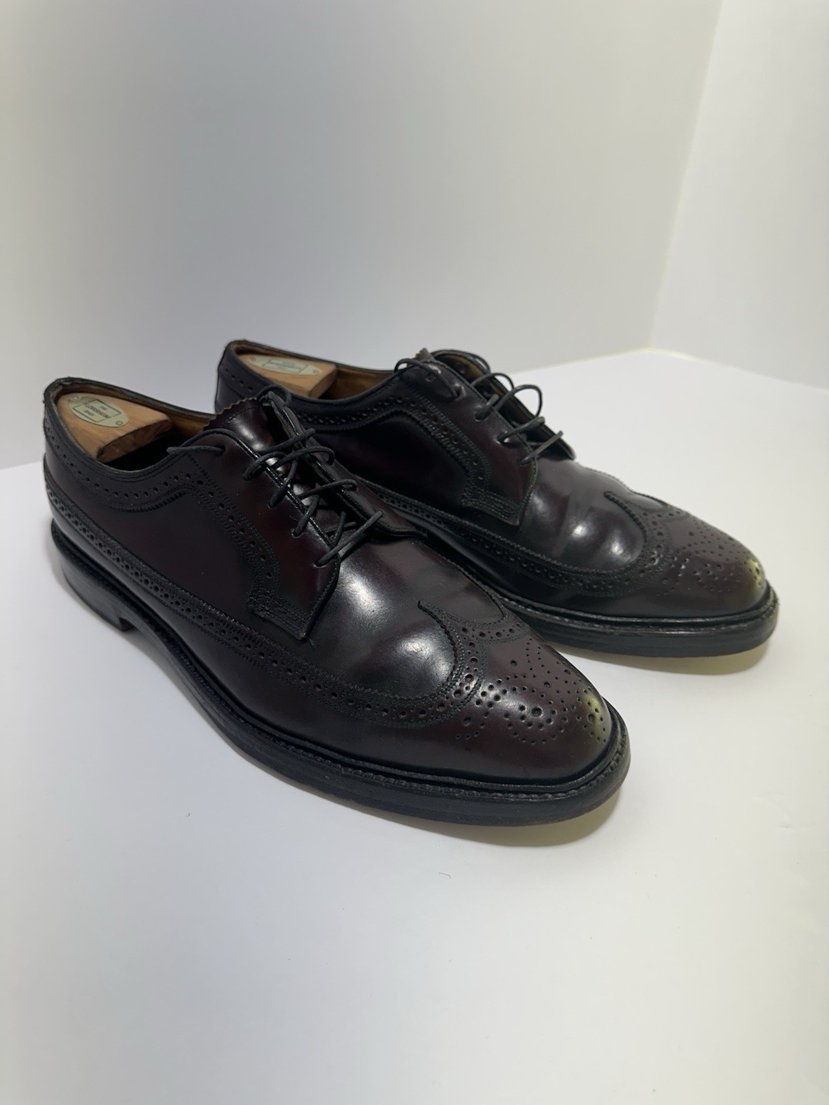 VTG Florsheim Imperial Kenmoor 93605 Shell Cordovan Longwing 10 D Burgundy USA