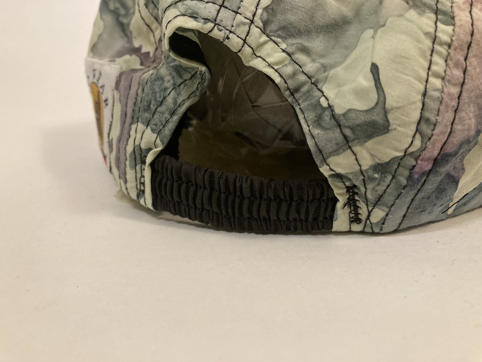 Vintage Yo Wear Maxx Boxer 5 Panel Hat Skater Green Purple Watercolor