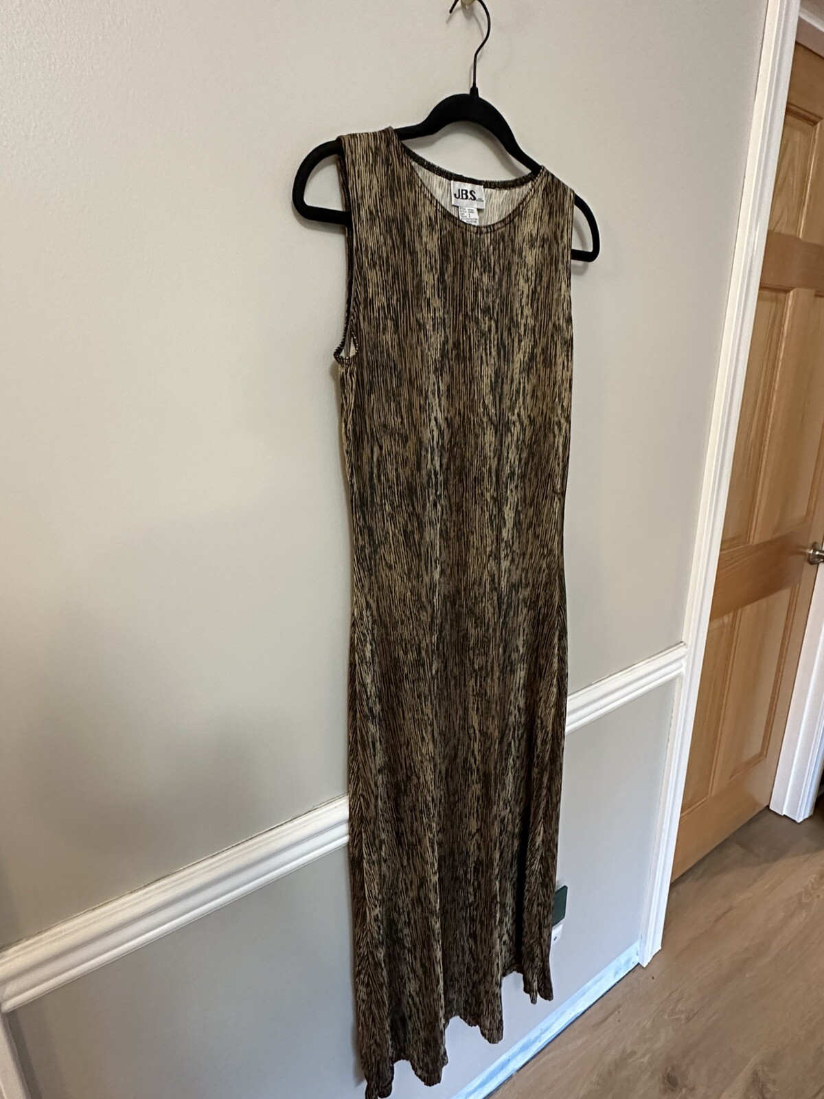 Vintage JBS Ltd 90s Animal Print Stretch Maxi Dress Size 8