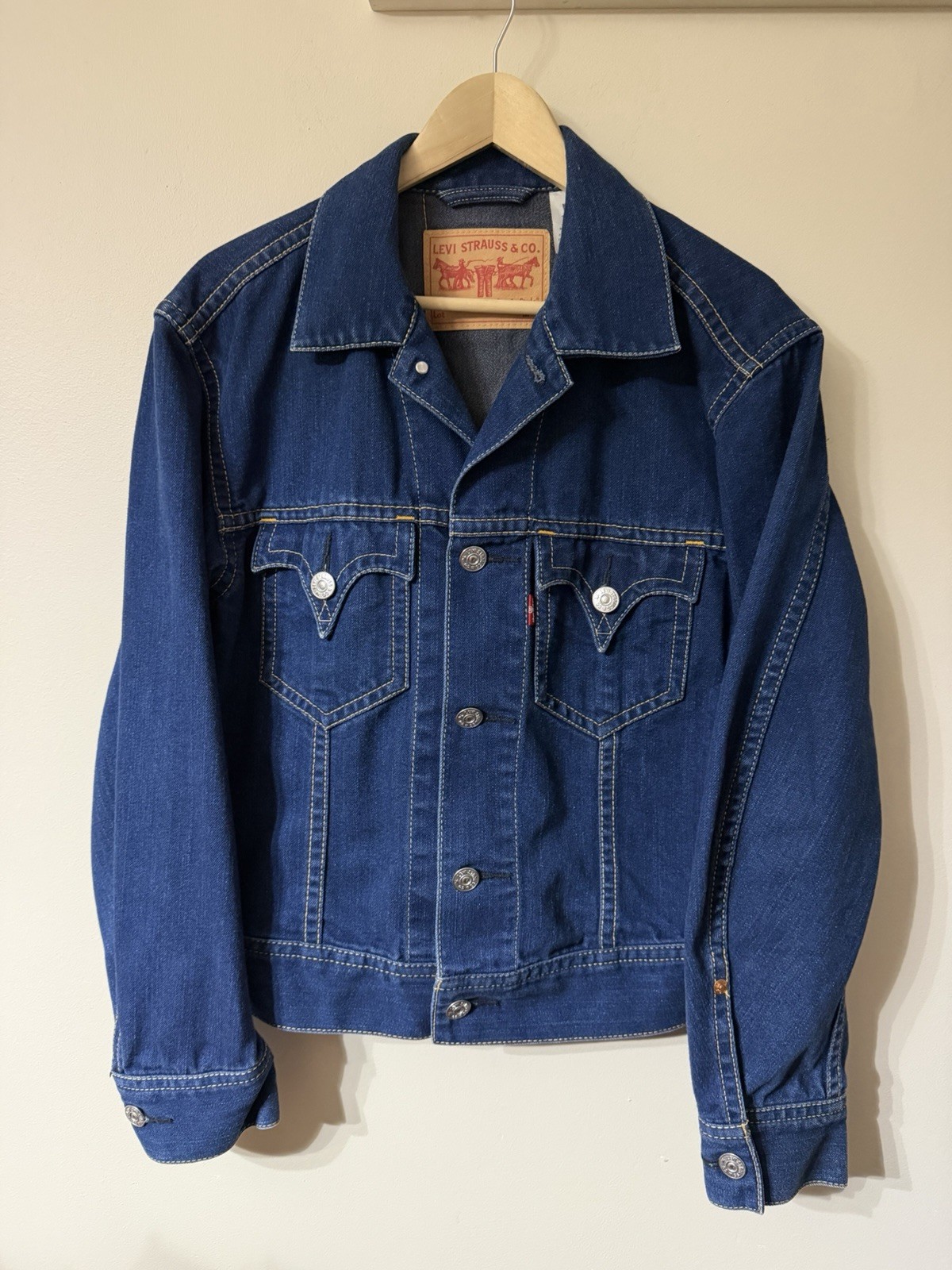 Vintage Levis Jean Western Trucker Indigo Denim Type 1 Iconic Jacket Made USA M