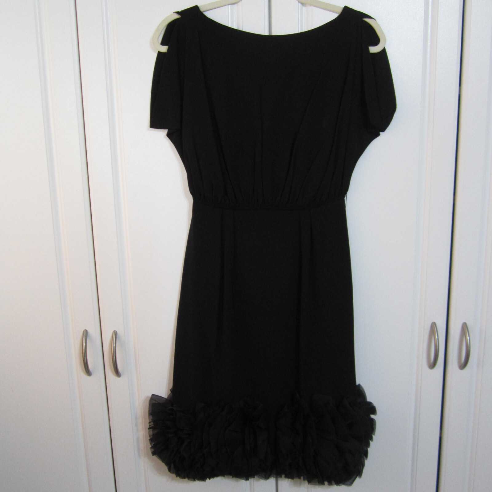 Vintage Jr. Theme New York Little Black Dress Size S/M? Union Label Ruffles