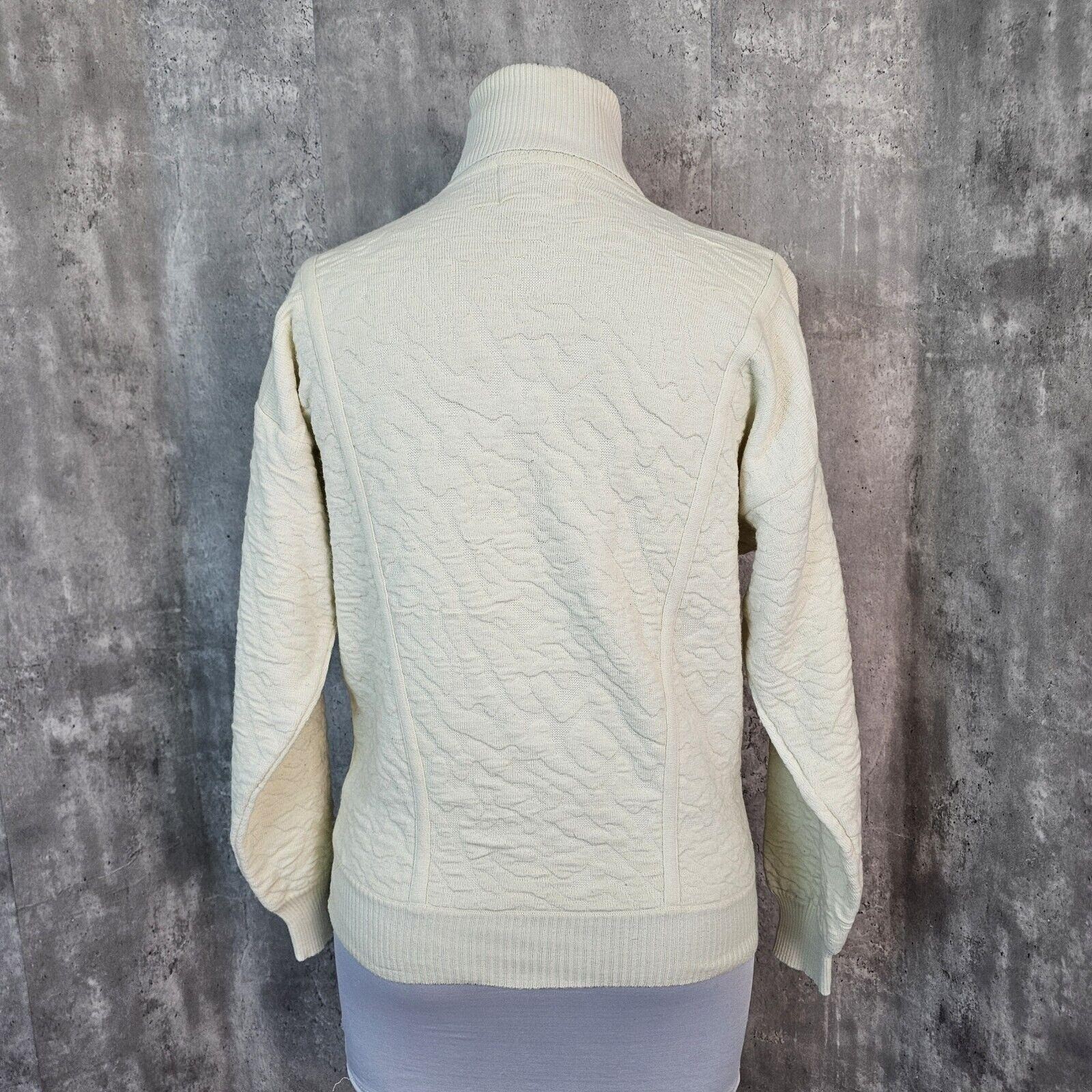 Vintage 80s Tyrolia by Head Cream Textured Turtleneck Ski Sweater Hong Kong M