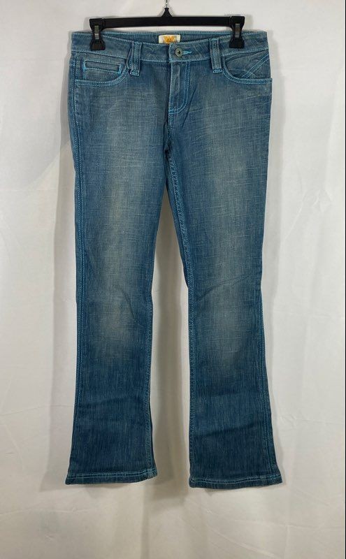 Vintage Y2K Antik Denim Women’s Blue Embroidered Pocket Low Rise Jeans Sz 27
