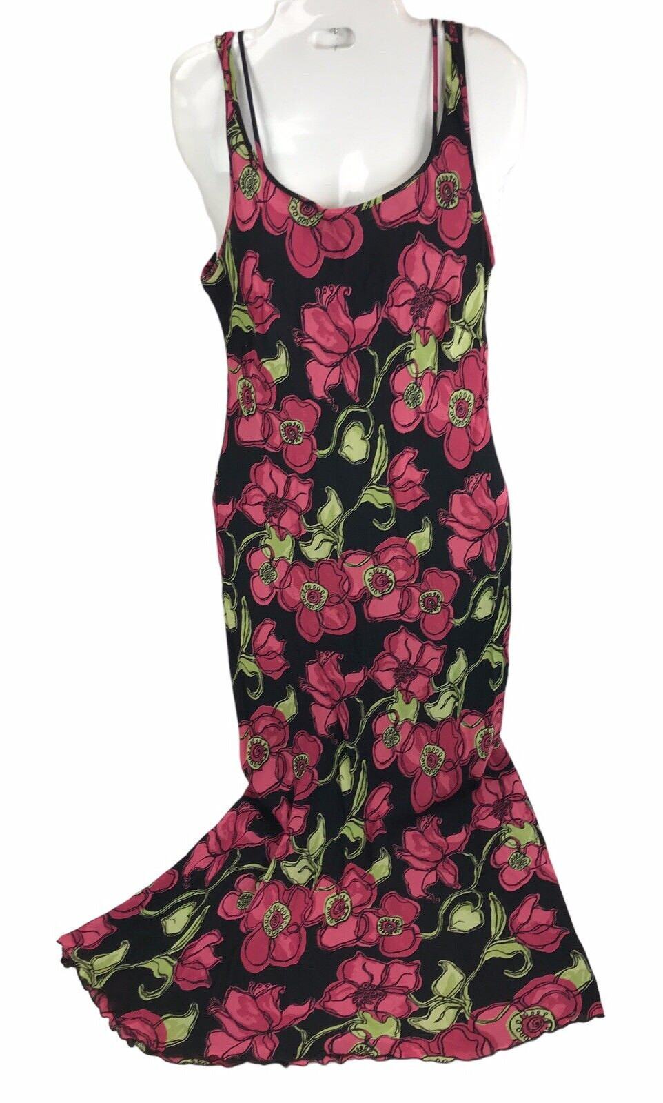 Vintage Sun Dress Bright colorful Flower Print lined Boho 42 S. Oliver boho