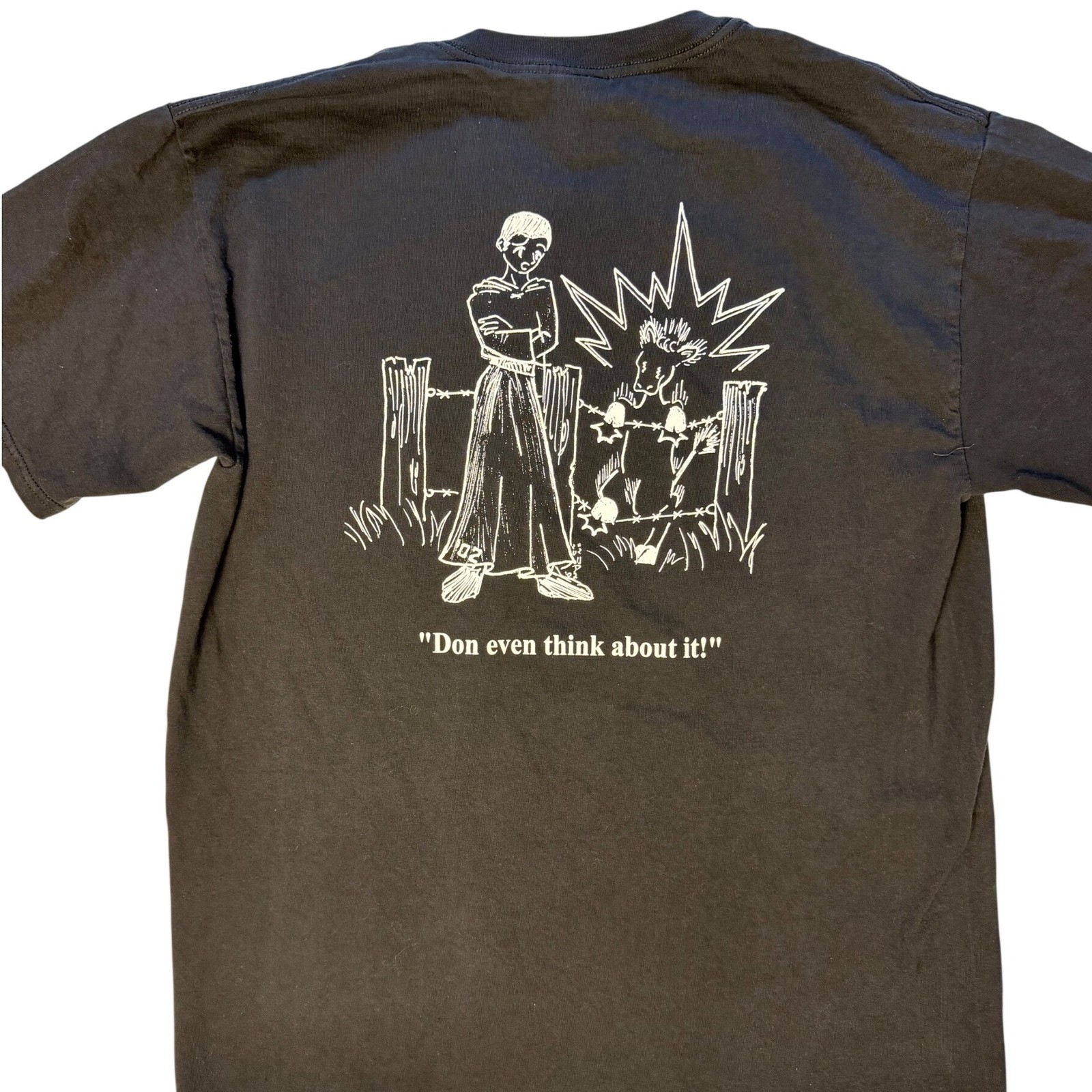 Vintage 2002 Homecoming Graphic T-Shirt Mens Large Black Don Even Think About It