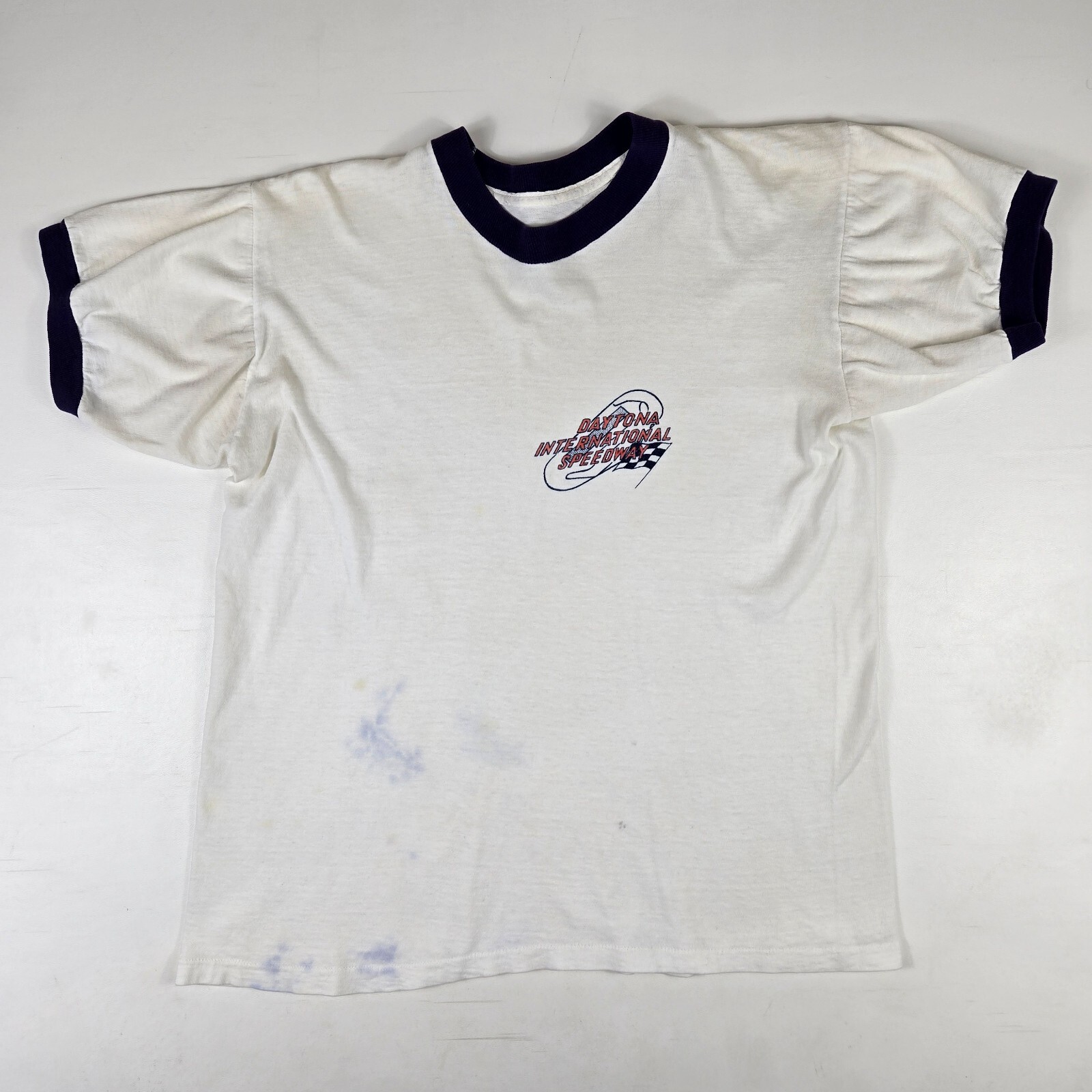 Daytona International Speedway T-Shirt 1970s VTG Mens Small NASCAR Single Stitch