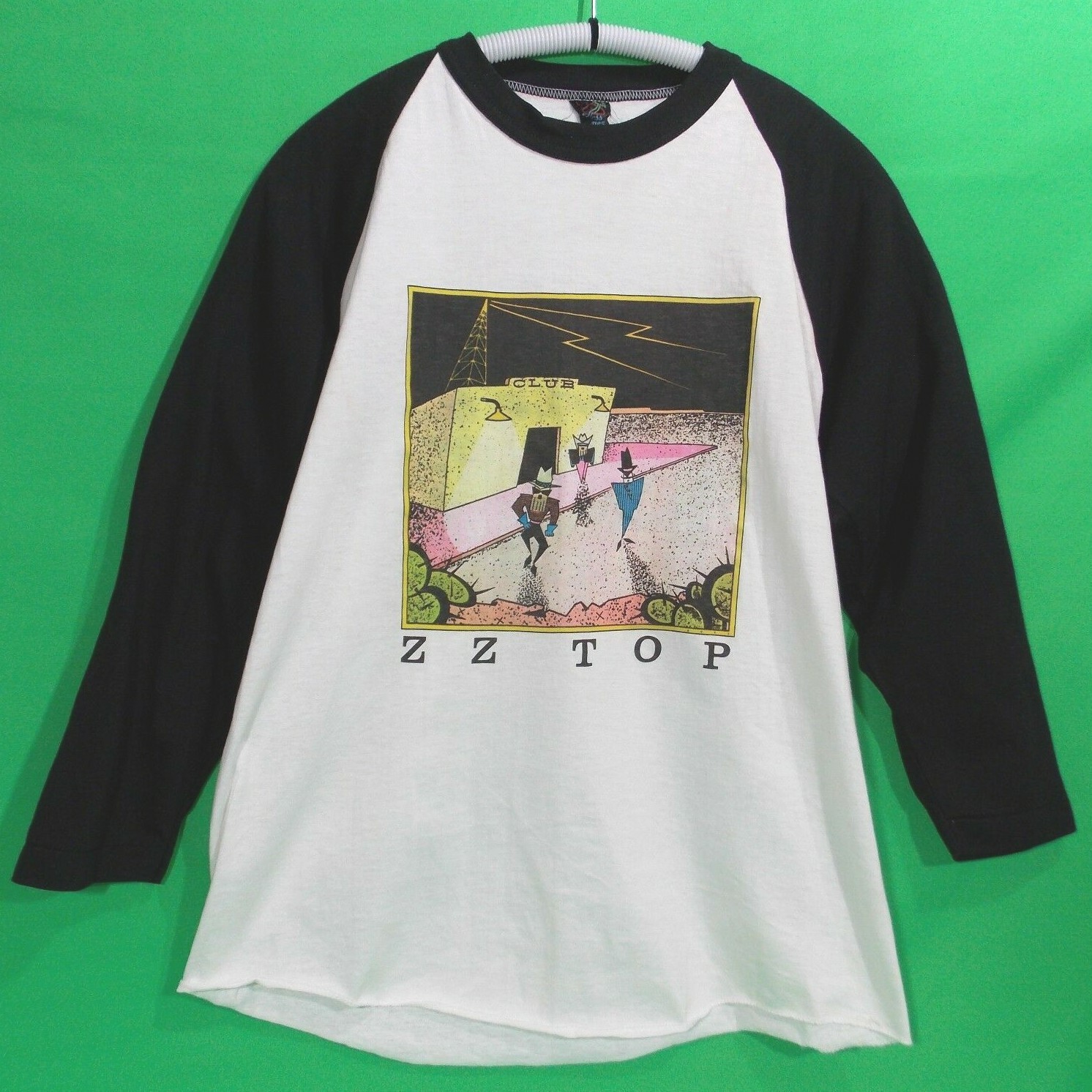 ZZ TOP ANTENNA TOUR Vtg 1994 Baseball Raglan 3/4 Sleeve Shirt LRG Crew Member’s