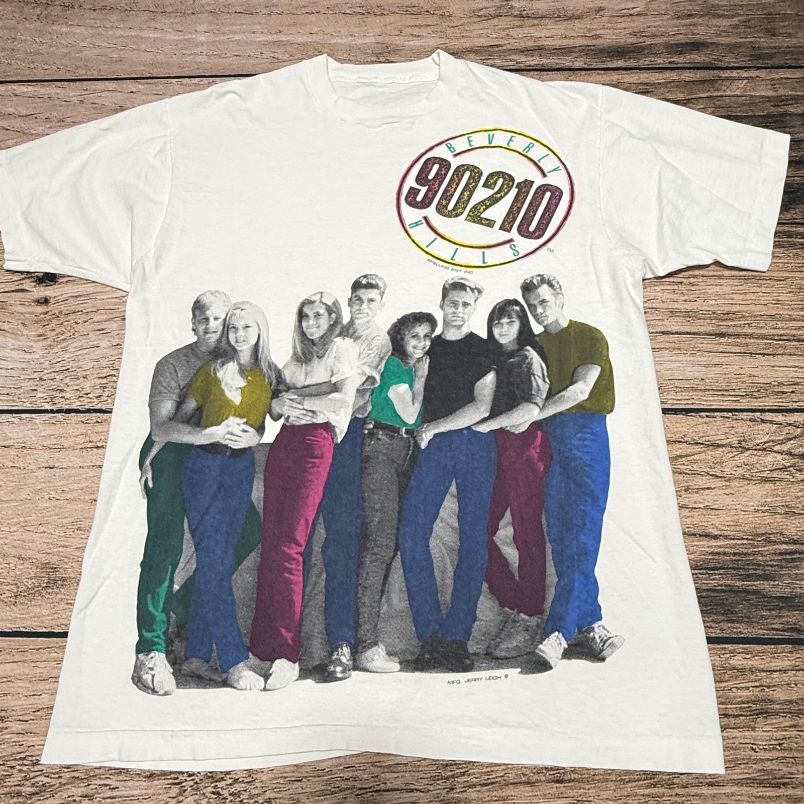 Vintage Beverly Hills 90210 T-Shirt Mens L Luke Perry 90s TV Teen Aaron Spelling