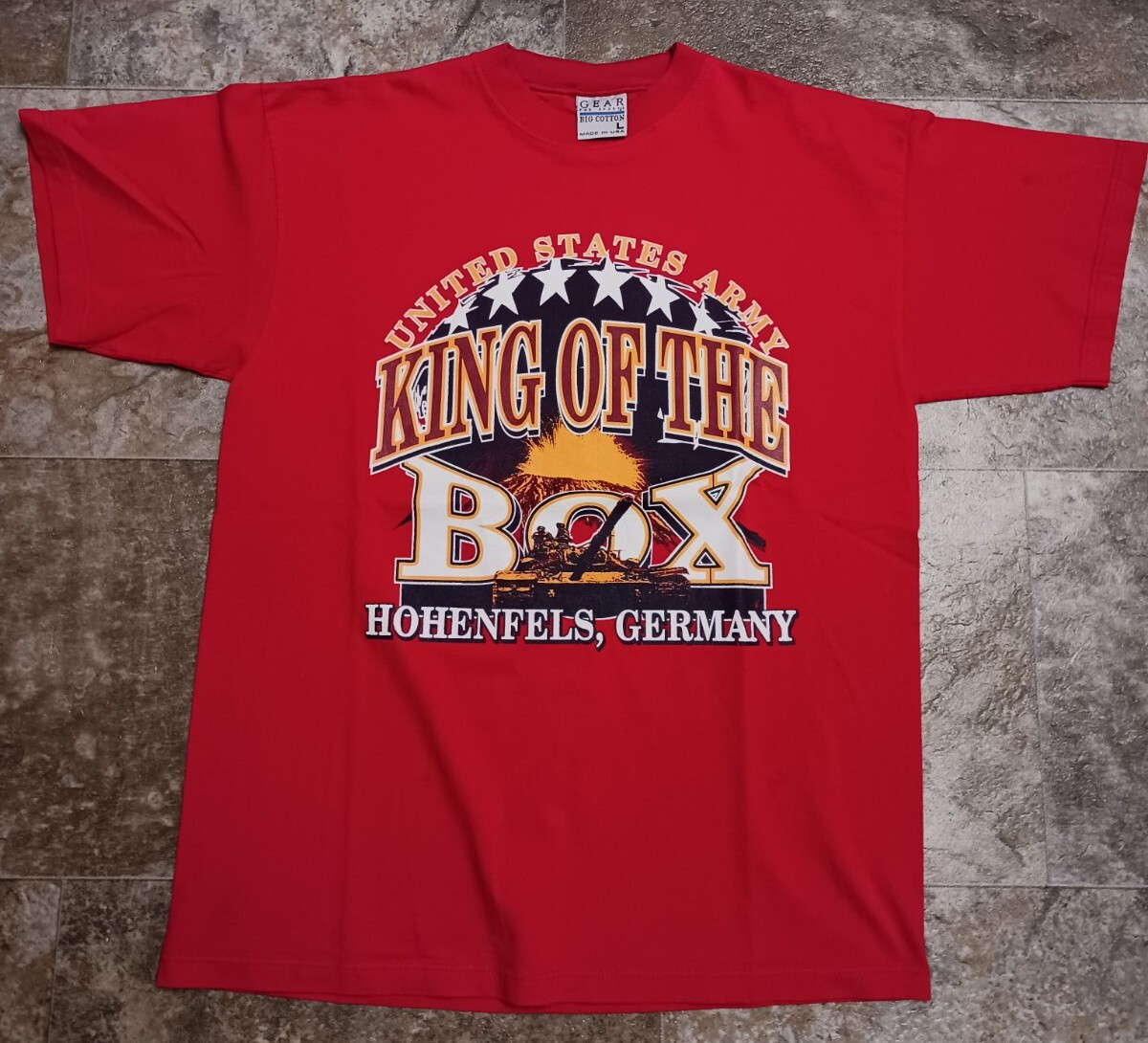 Rare 90’s Vintage Hohenfels Germany United States Tank T-Shirt Large 21″ x 29″