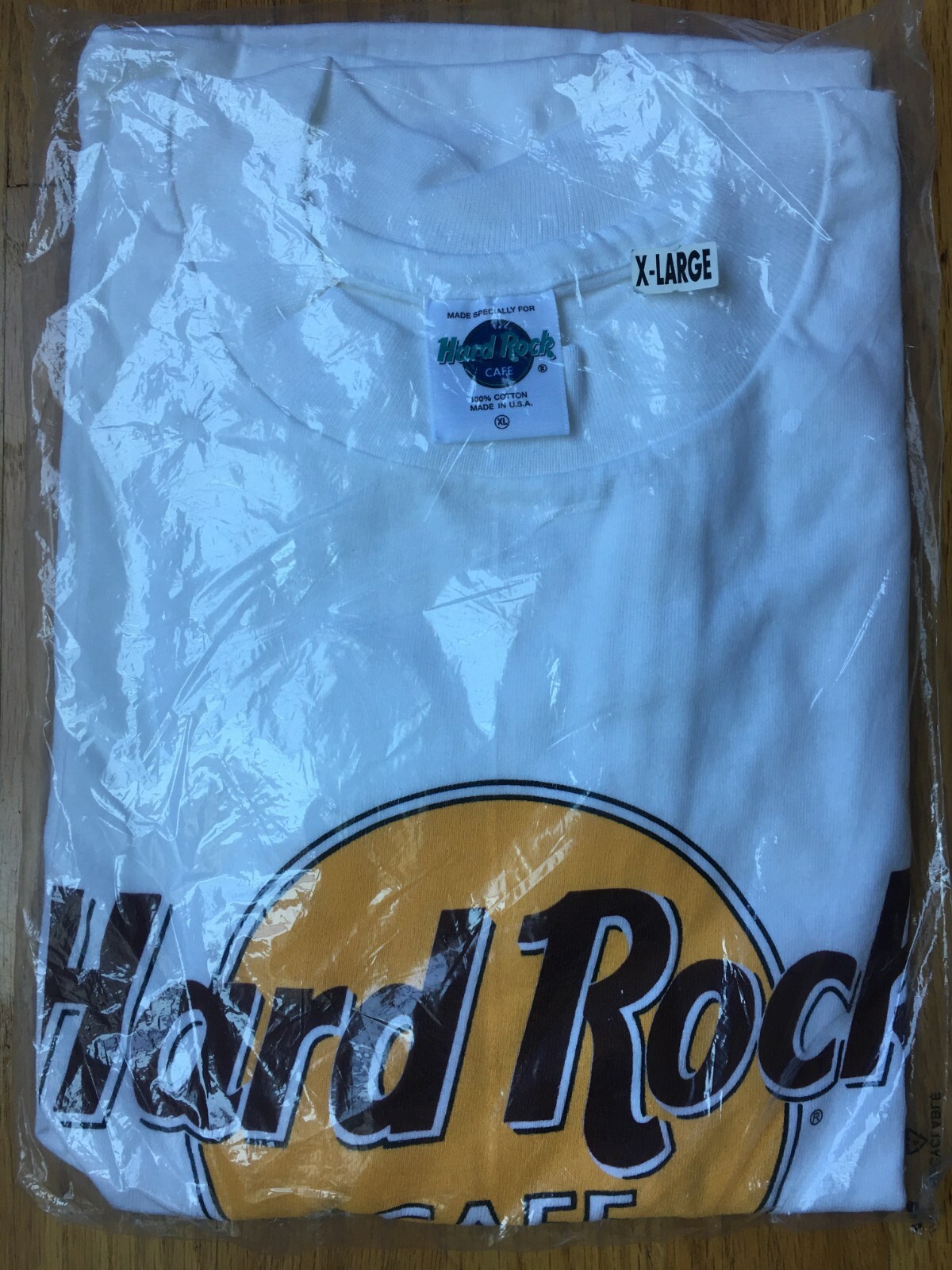 Hard Rock Cafe Las Vegas Shirt Vtg 90s NEW in PACKAGE UNOPENED white size XL