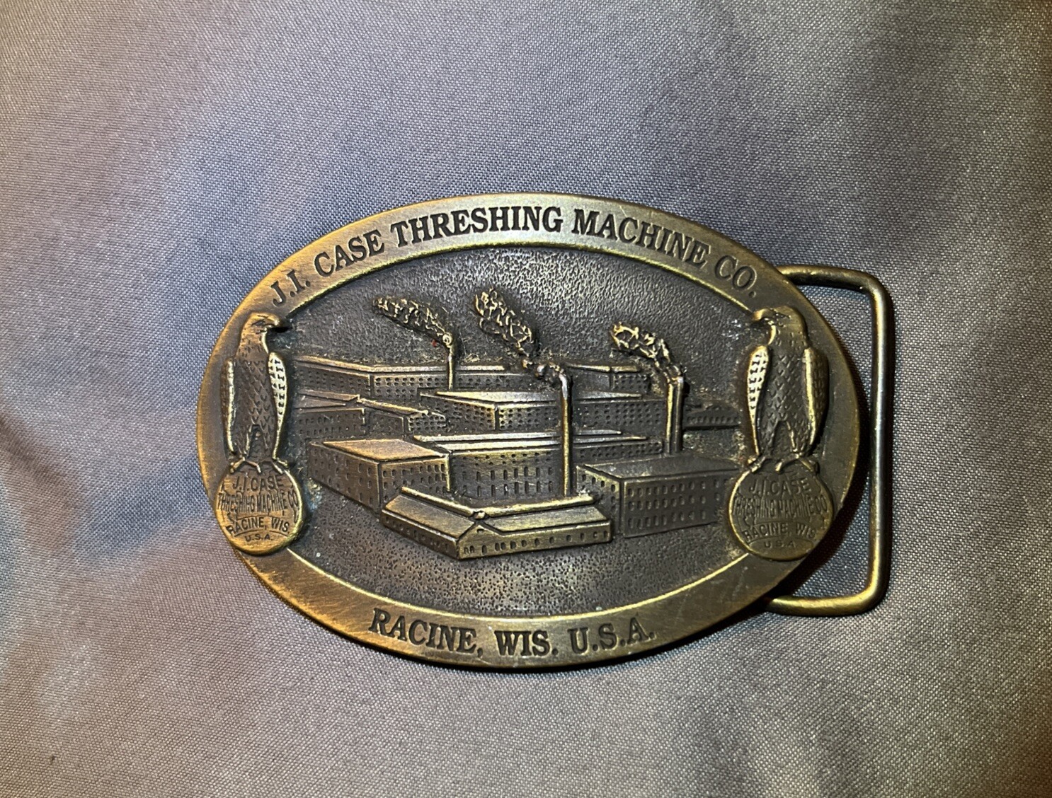 J. I. Case Threshing Machine Co. Metal Belt Buckle Limited Edition #2043