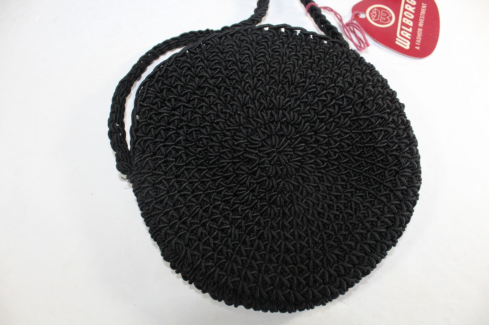 NWT Walborg Italy 5-1/4″ Round Mini Clutch W/ Crossbody Strap Bloomingdales