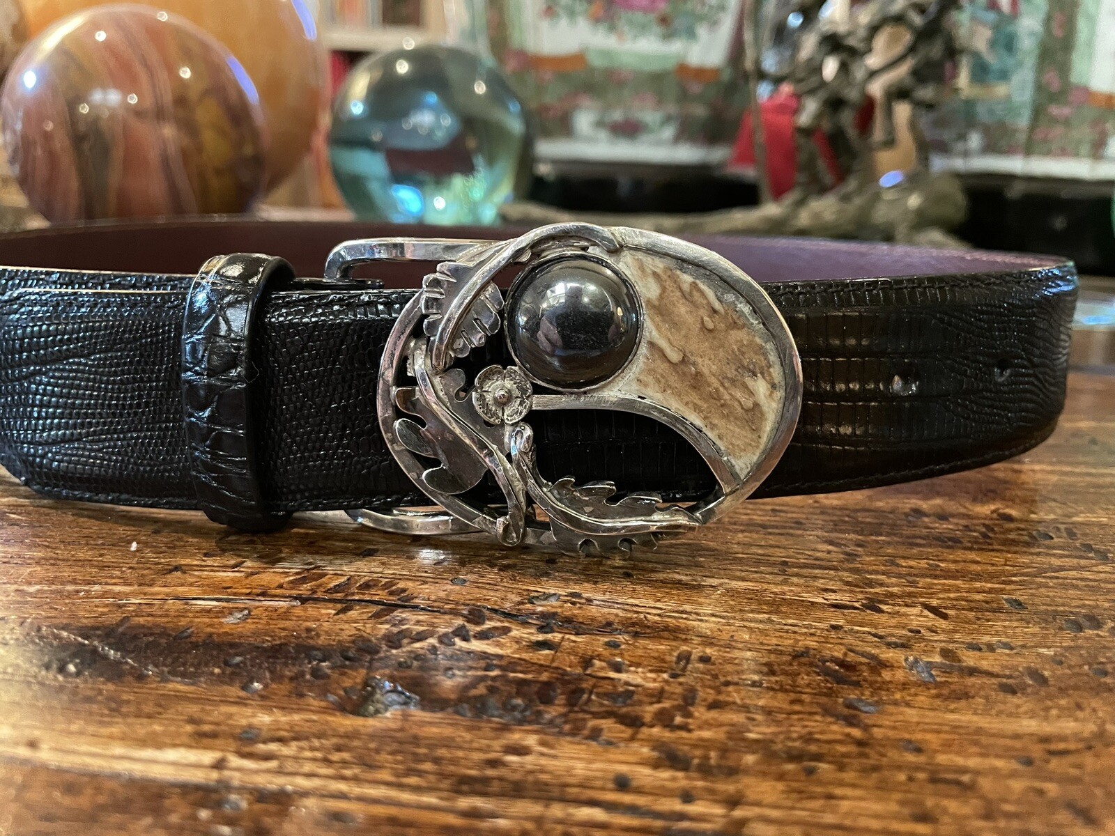James Reid Ltd style 1 Off✔️Sterling Silver Belt Buckle 1.5”-26-28”🦎✅