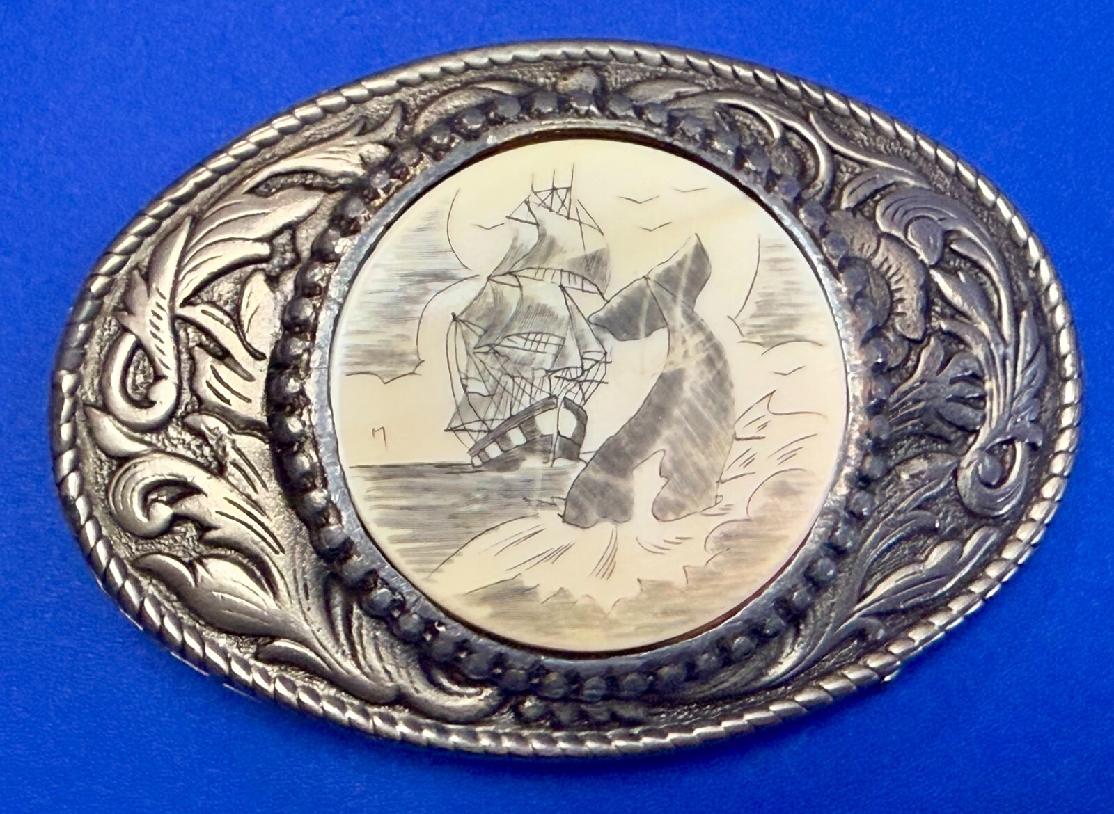 Sailing Ship Galleon Schooner Nautical Theme Drawing Admiral Z Belt Buckle