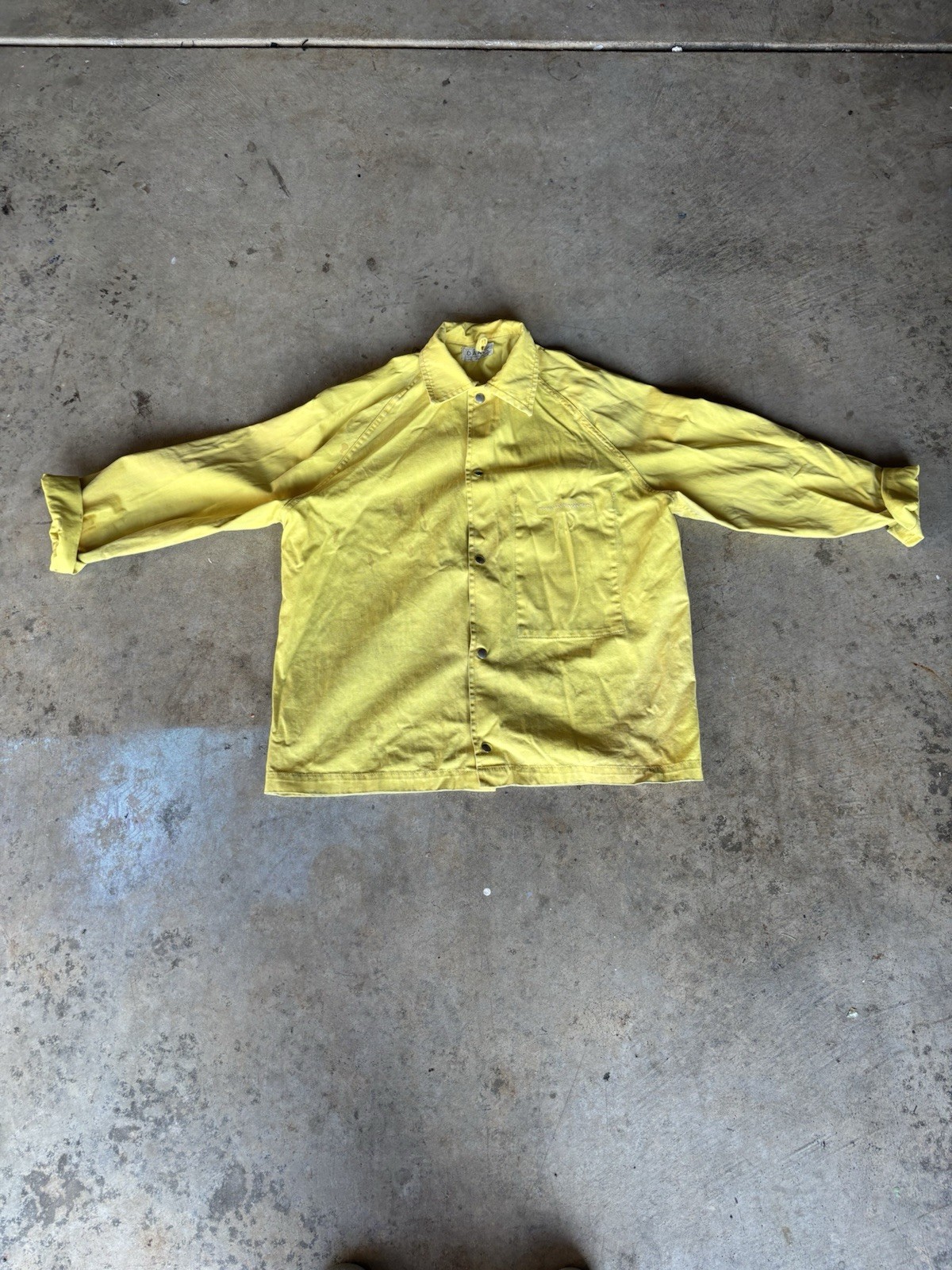 Yellow Danoc Co. Vintage Work Shirt Made In USA Sacramento California Size M