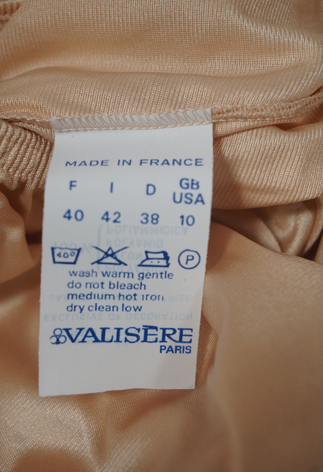 Vintage Valisère Paris Lingerie Underskirt Dress Pink Size 38 (34-36) With Lace