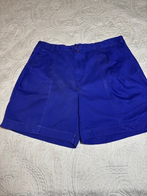 Vintage Jantzen Purple Tennis Shorts Front Pockets Pleats Belt Loops 38 X 7