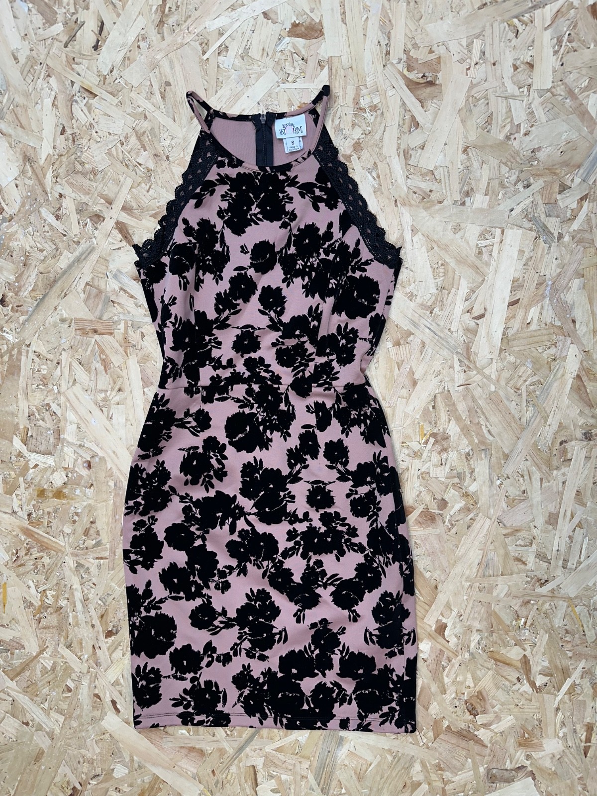 Sweet Storm Brand Vintage Womens Floral Halter Neck Dress Sz S