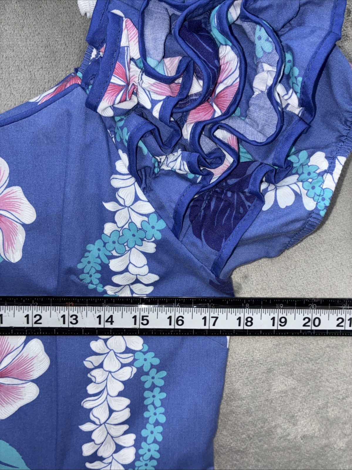 Vintage Royal Creations Hawaiian Maxi Dress Floral Resort Vacation USA Womens Lg