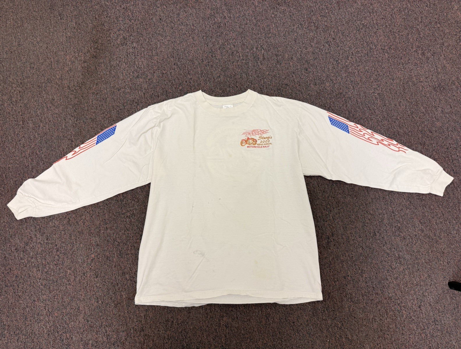 Vintage Sturgis 2002 Motorcycle Rally Long Sleeve T-Shirt size large