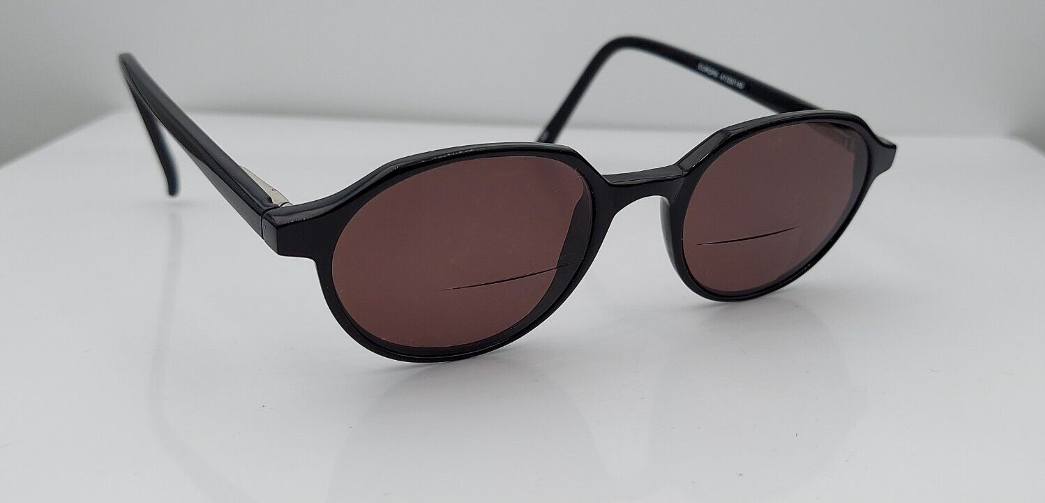 Vintage Scott Harris 104 Black Oval Sunglasses Hong Kong FRAMES ONLY