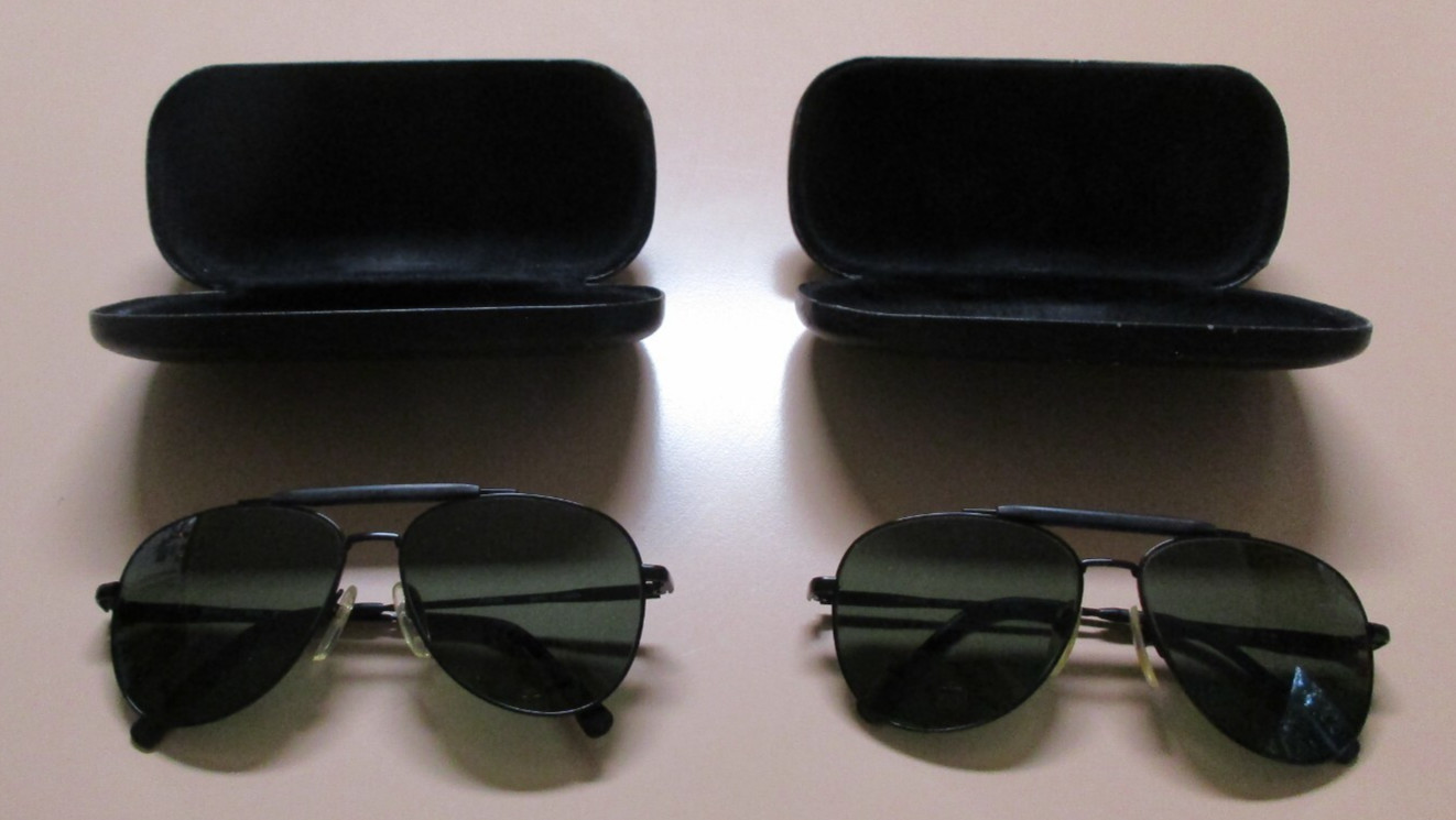2 Vintage Nikon Aviator Sunglasses NK 4920-5 60 14 140 Marlboro Hard Case