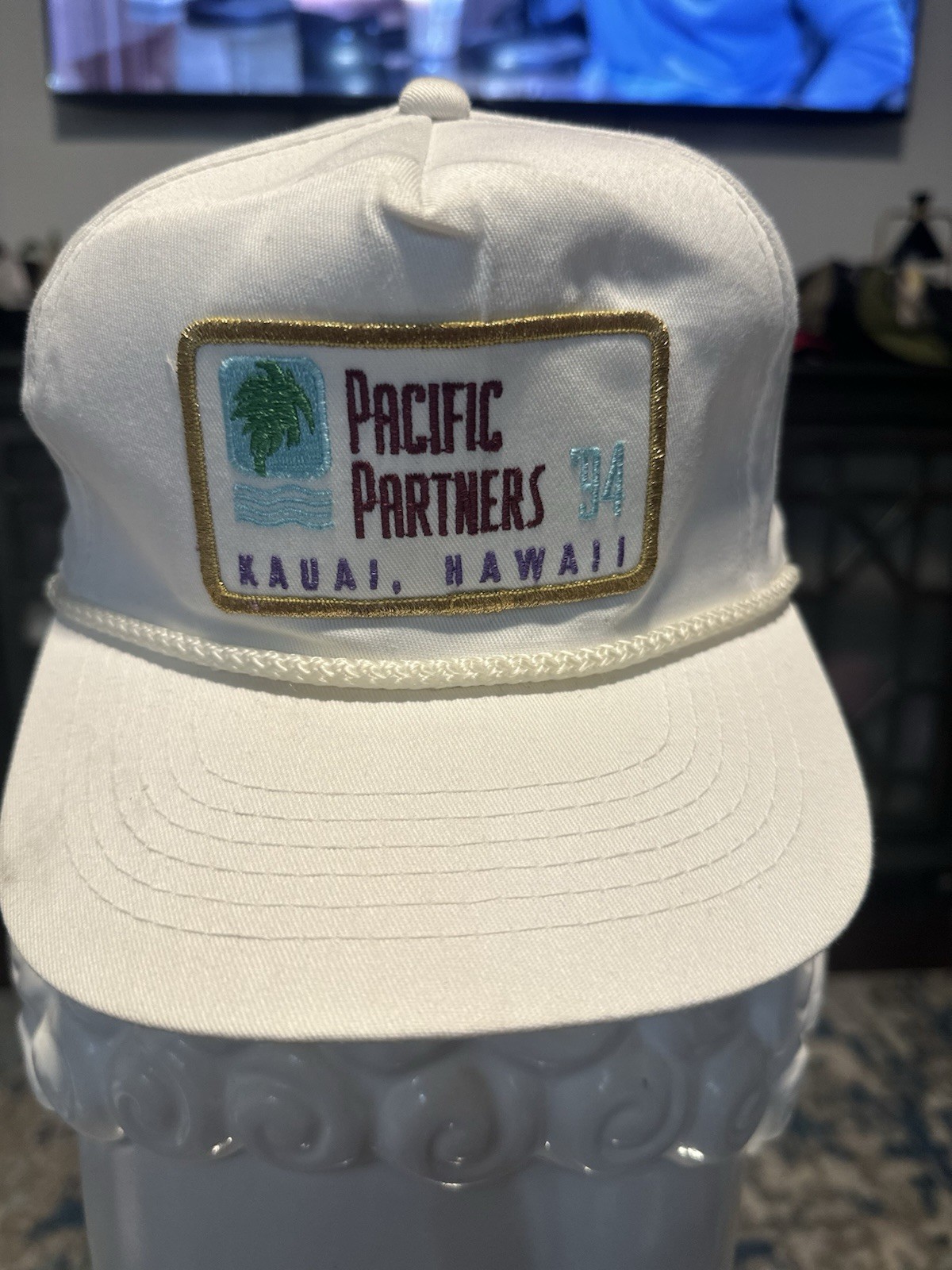 VTG Pacific Partners ’94” from Kauai, Hawaii White Trucker Style Hat Adjustable