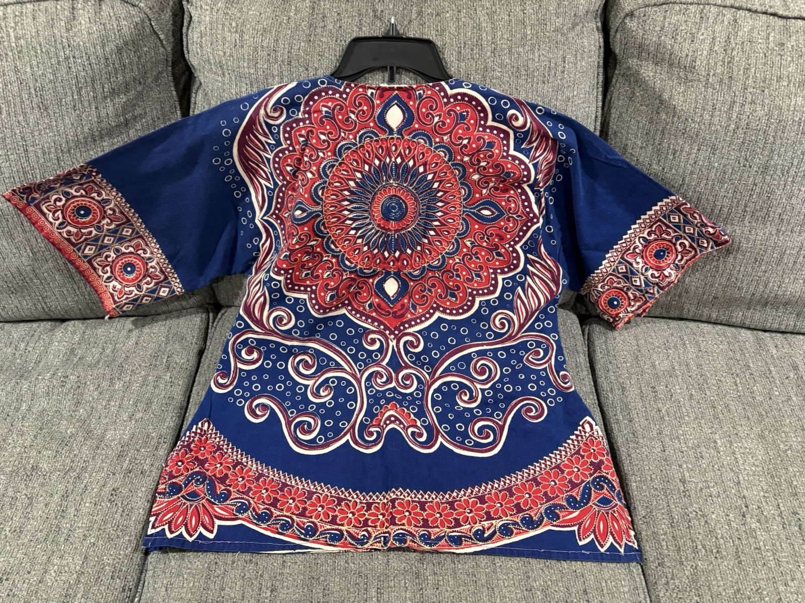 VTG 70s Cotton Angel Wing Dashiki Hippy Pullover Tops Lot Of 2