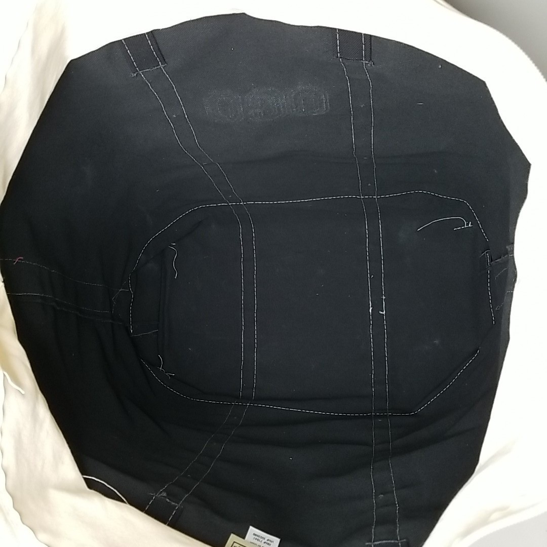 LL Bean Boat and Tote XL Black Canvas Camo Long Handles Custom Tote Bag Zip Top