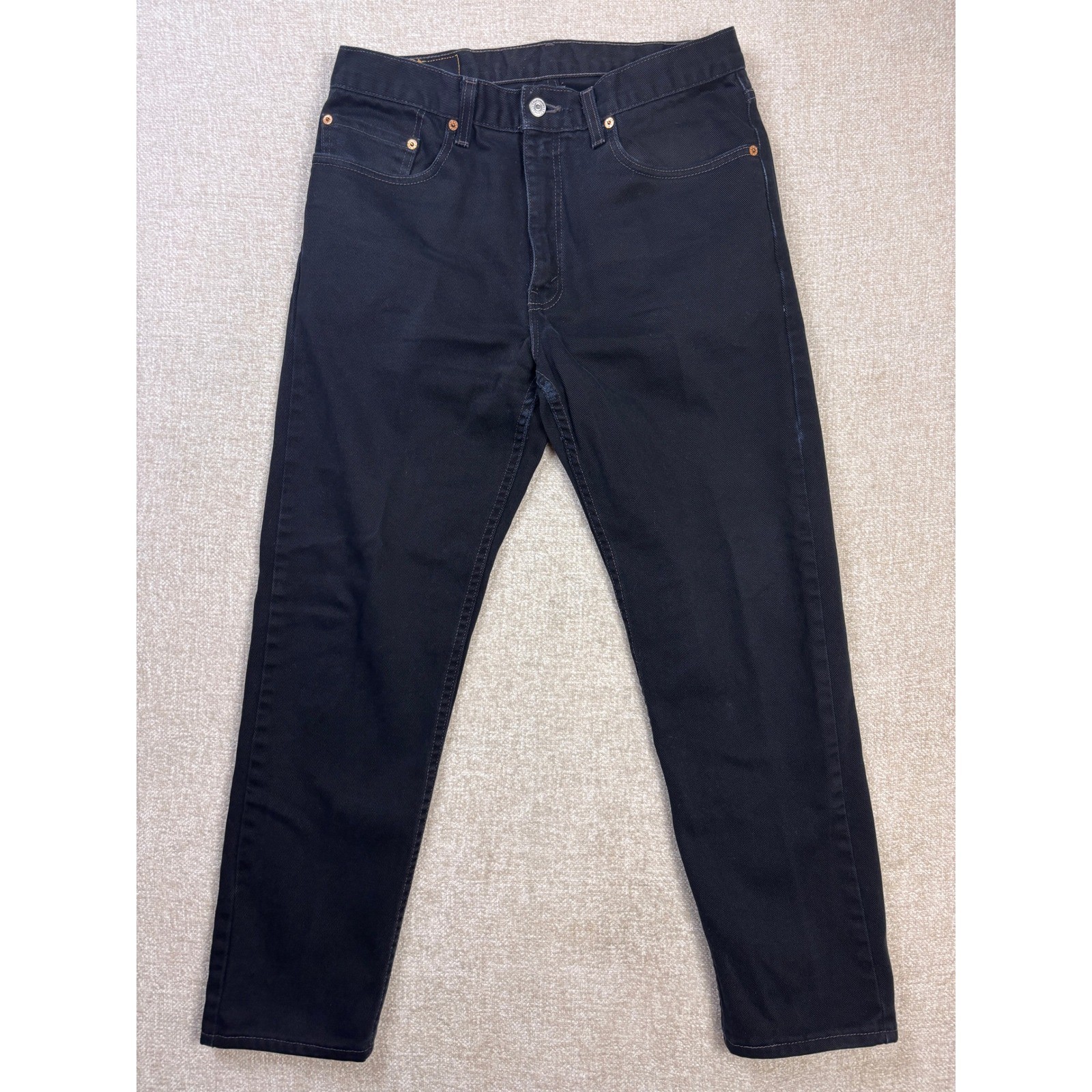 Vintage Levis 501 Black Denim Jeans Made in USA Straight Leg Mens 32×28