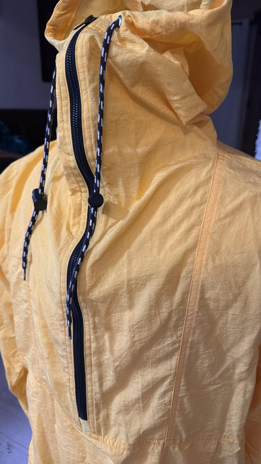 Vintage Jimmy Z Jacket Pull Over Hoodie Yellow Surf Deadstock Rare Med Lrg