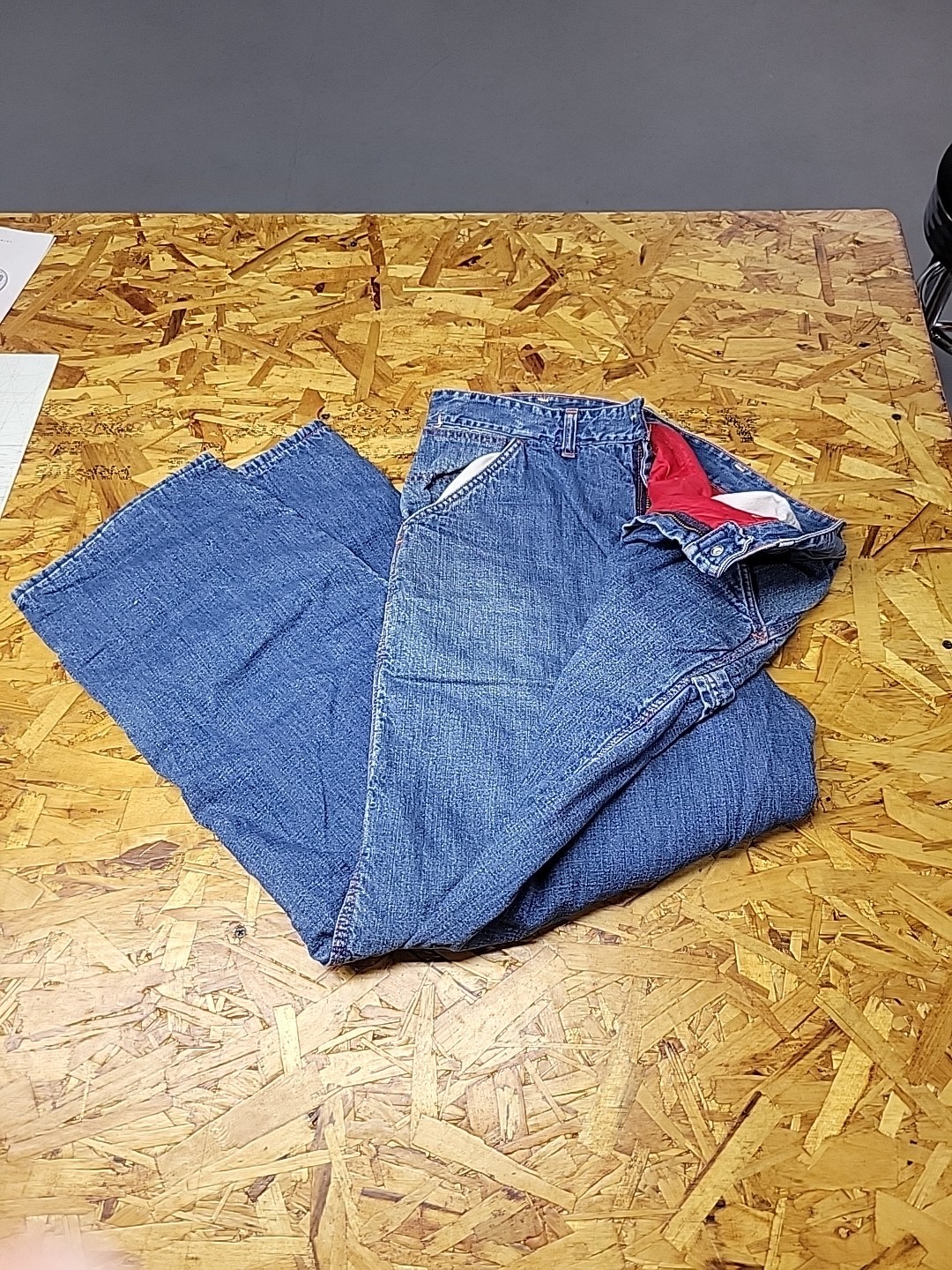 Vintage Montgomery Ward Quilt Lined Carpenter Jeans Mens 33×29 Union 60’s Work