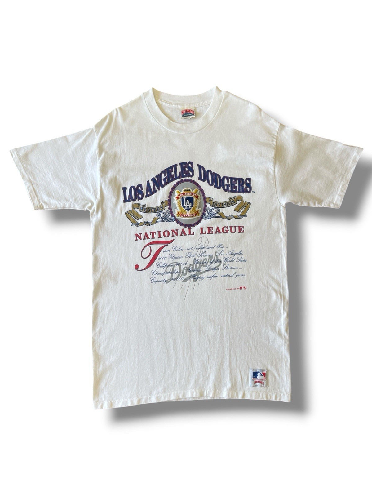 Vintage 90s Nutmeg Mills Los Angeles Dodgers National League Team T-Shirt XL