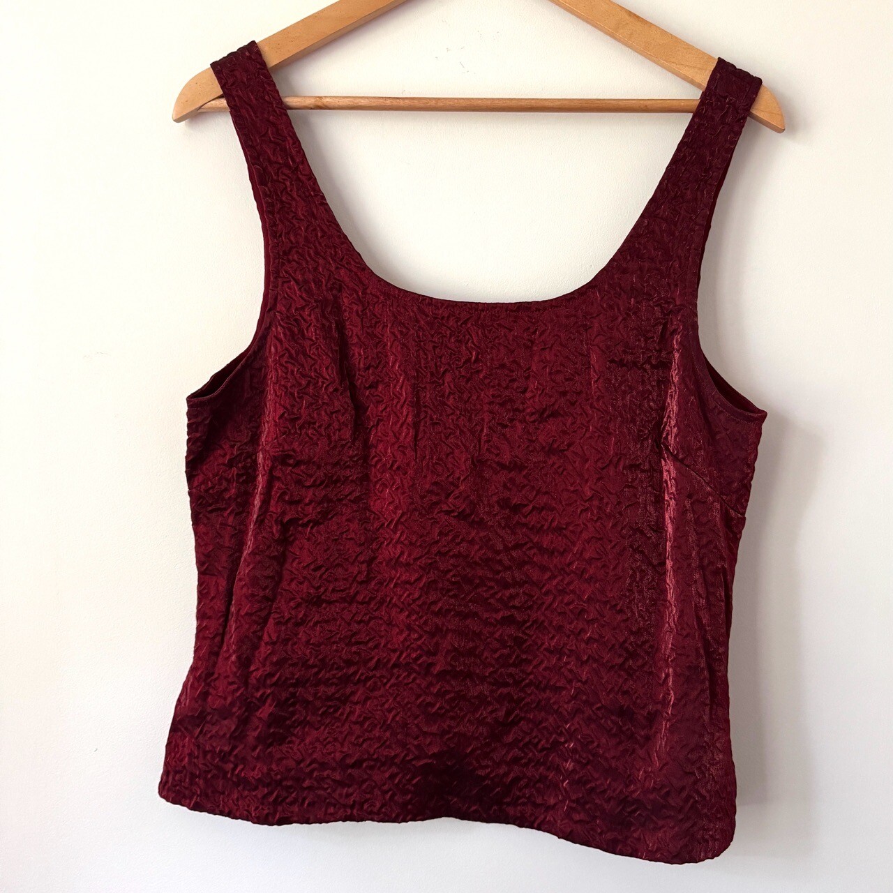 Y2K Cachet Shimmer Red Tank Top Large Whimsigoth Vampire Goth Glam Party Y2K