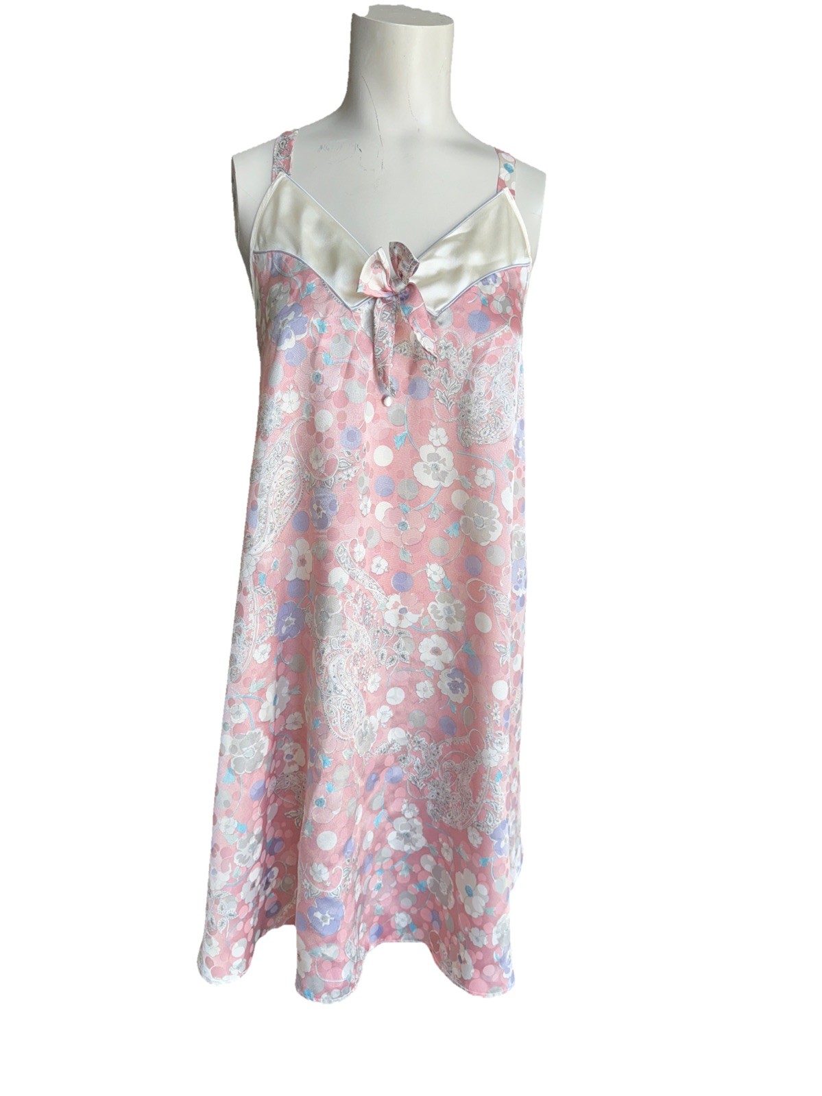 Gilligan & O’Malley Vintage Pink Pastel Satin Sexy Nightie Fairy Vibe Women SzM