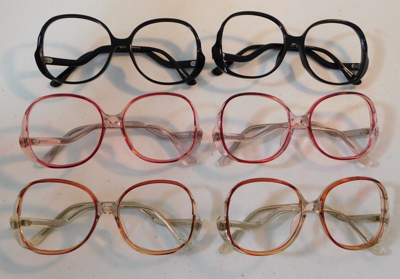 Vintage 6 Pc. Lot ELITE Connie Assorted Colors 52/16 Eyeglass Frame NOS #M3