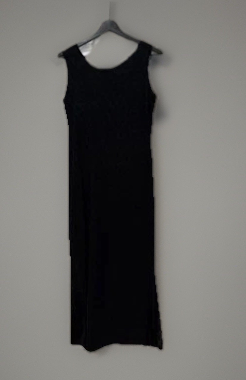 NWT 90s Vintage Younique Black Sparkly Maxi Dress L