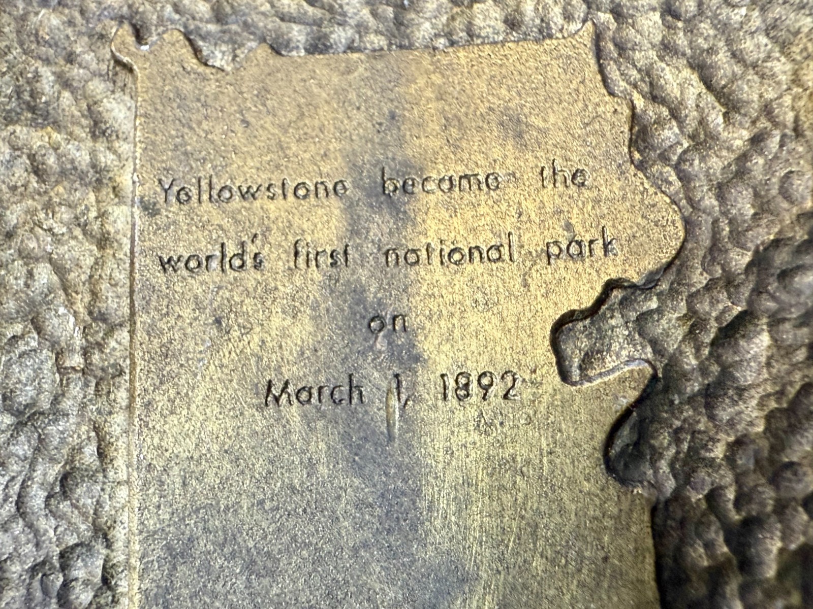 YELLOWSTONE March 1 1892 National Park Deer Wildlife Scene Vintage Belt Buckle