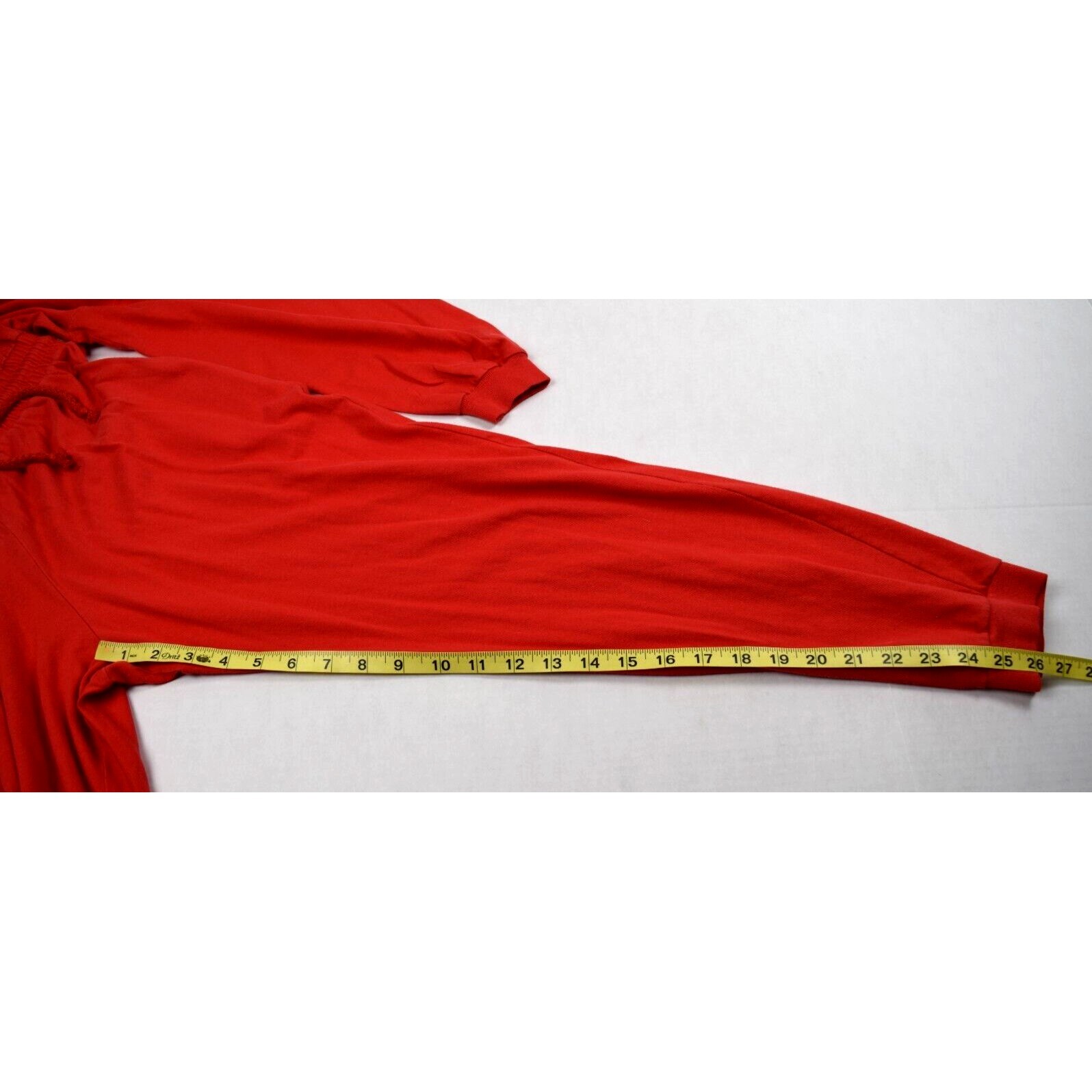 Vintage Jumpsuit Oakbrook Size S/M 80s Cherry Red Cotton Snug Fit Made USA