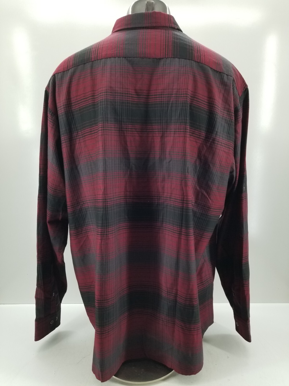 Key Imperial Mens Long Sleeve Buffalo Plaid Metal Button Western Shirt 3XL
