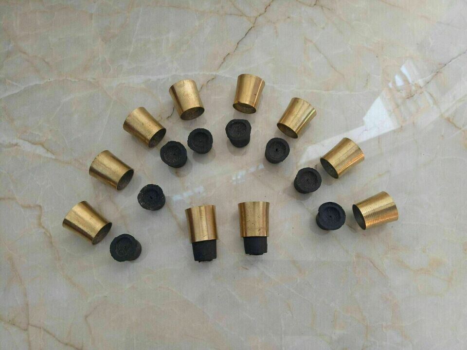 LOT OF 10 SOLID BRASS SPARE TIP FOR WALKING STICK / CANE SPARE PART OF CANE