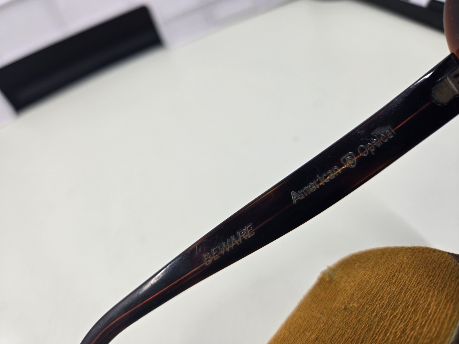 Vintage American Optical Beware True Color Sunglasses Black White 1960s Rare USA
