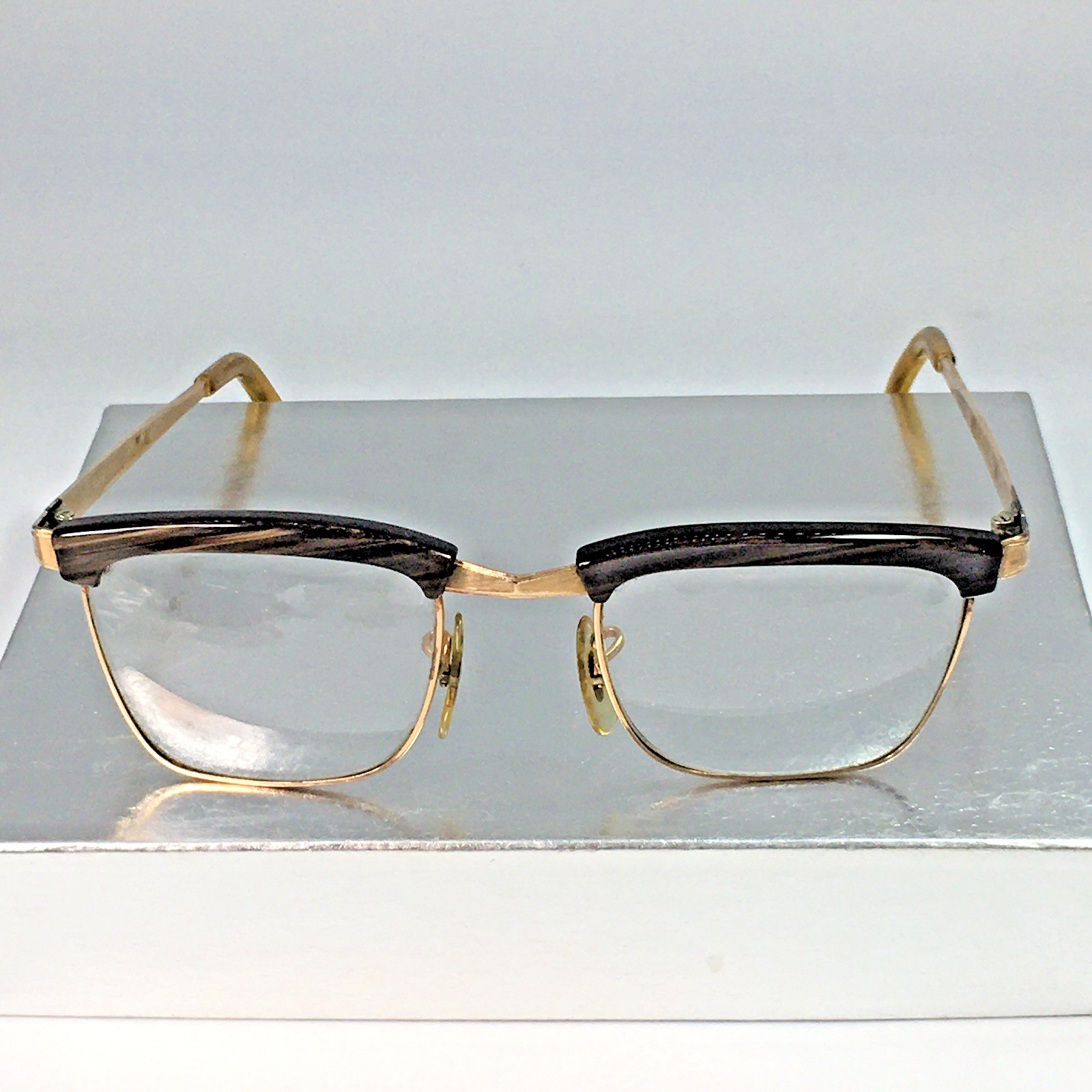 50s Vtg American Optical Shuron Glasses 1/10 12K GF Horn Rim Glasses HRG 32g