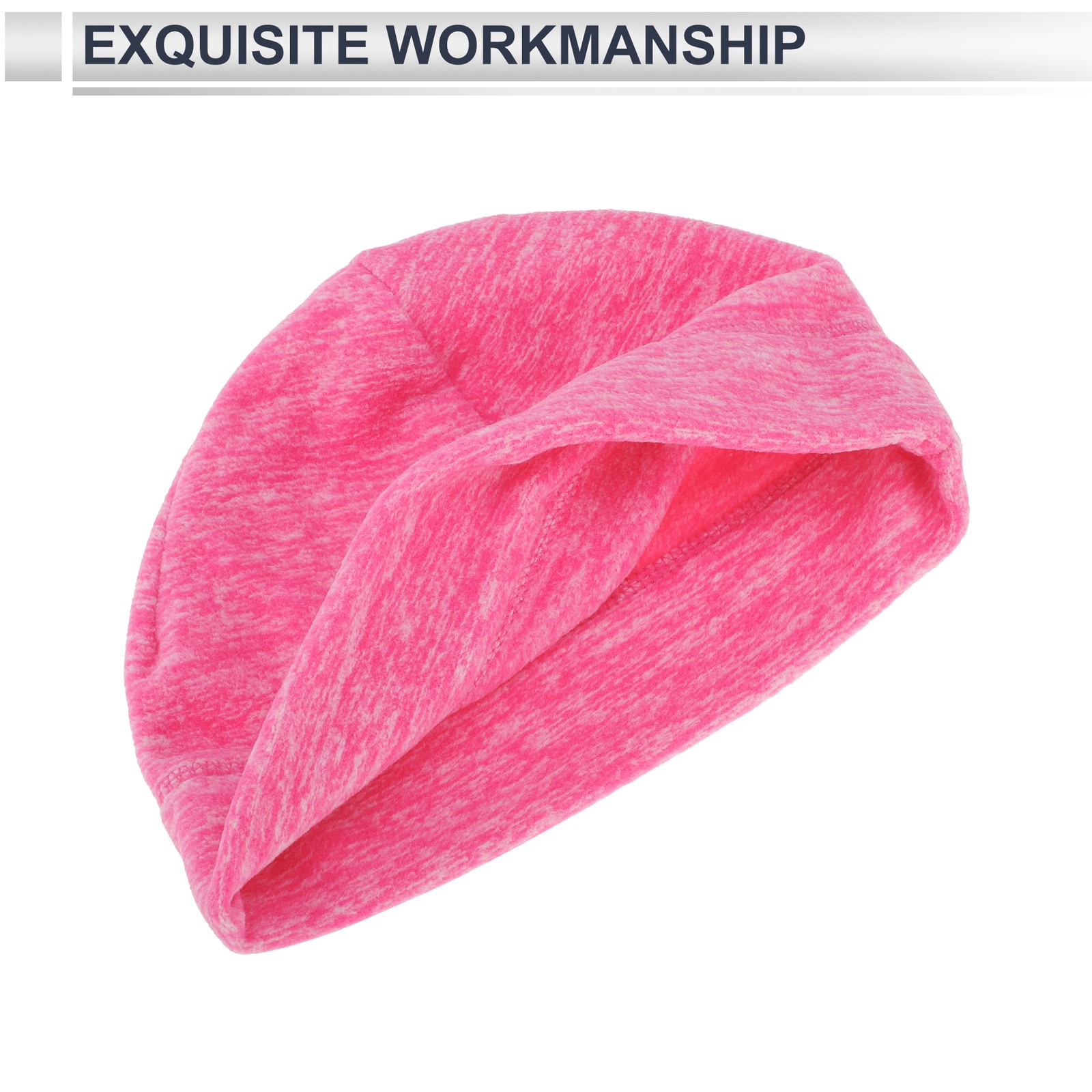 Pink Polyester Thermal Cycling Hat One Size 26x20cm 1 Piece